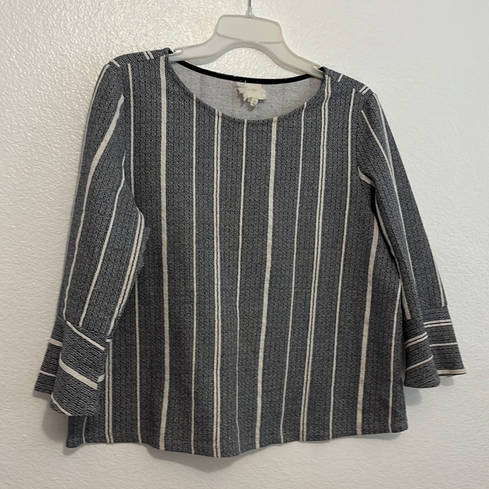 Anthropologie 3/4 Sleeve Striped Blouse
